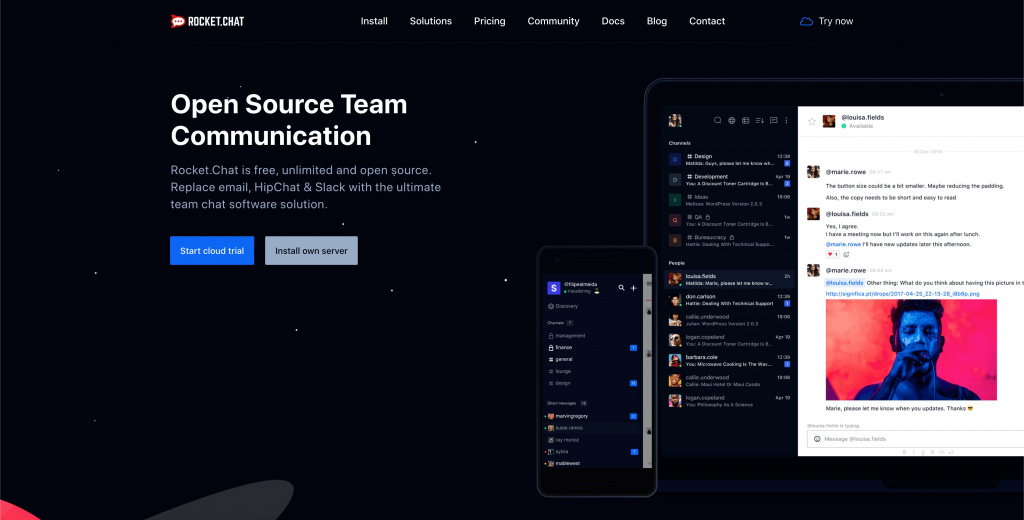 rocket chat collaboration tool
