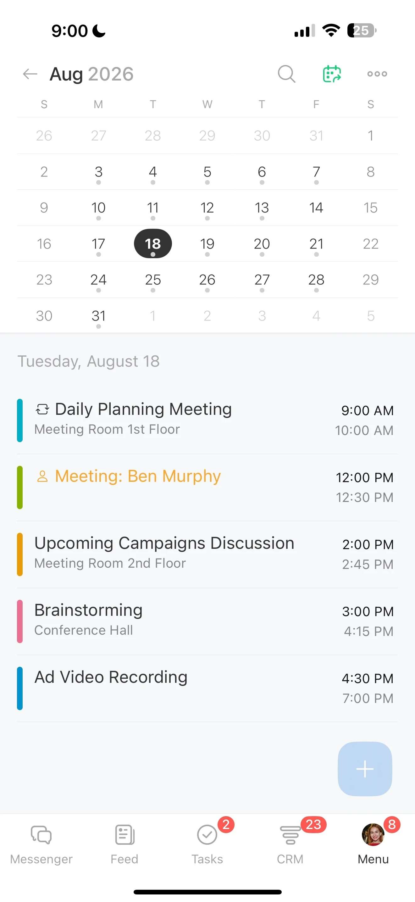 Bitrix24 shared calendars for providers, rooms and equipment