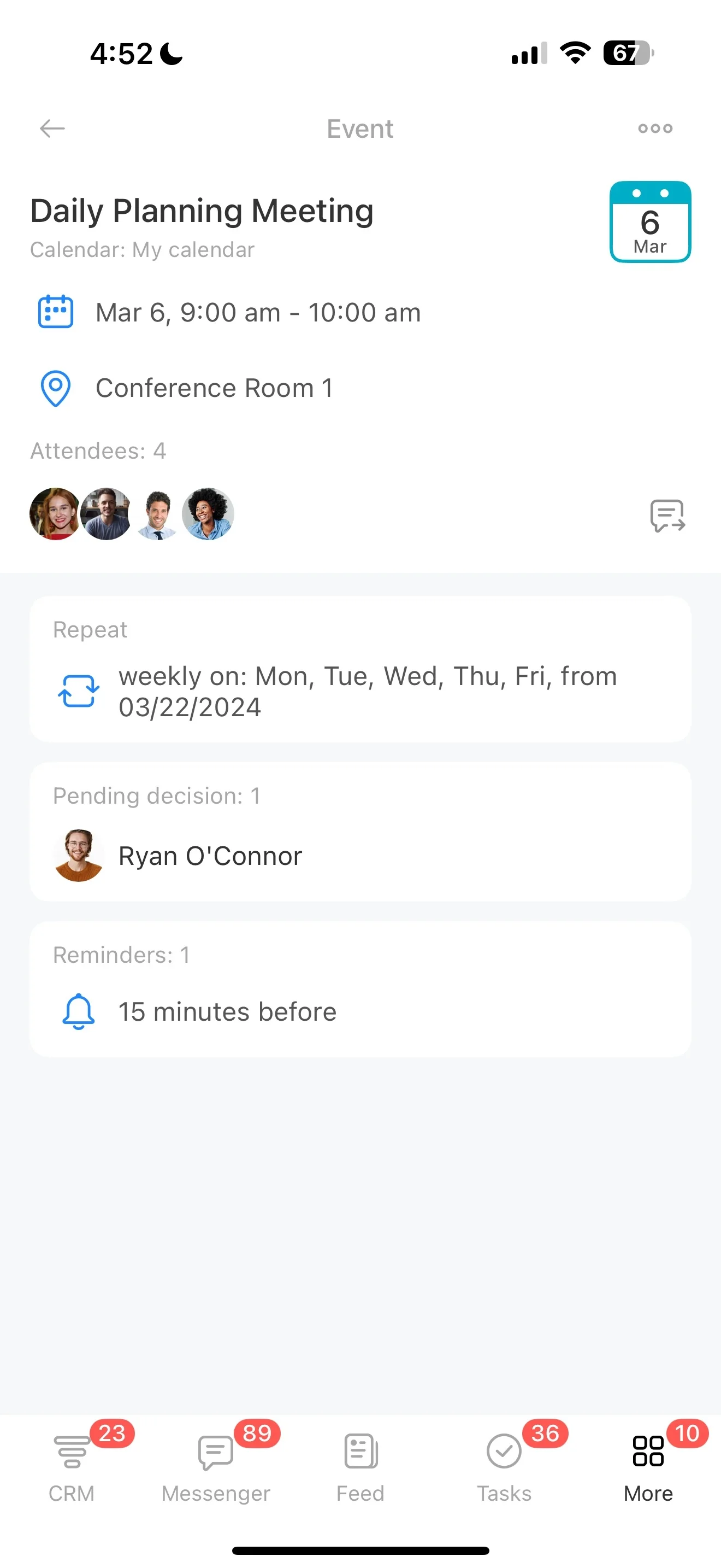Bitrix24 appointment reminders and confirmations for a clinic