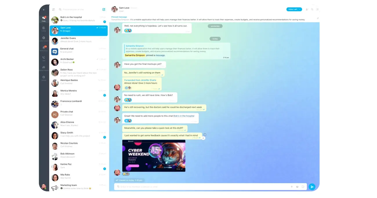 Internal communication tools