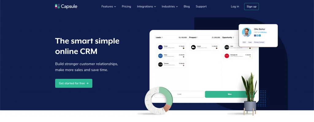 Capsule crm software